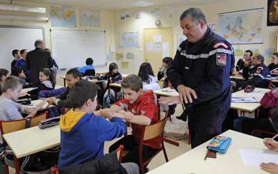 Intervention d'un pompier aux gestes qui sauvent